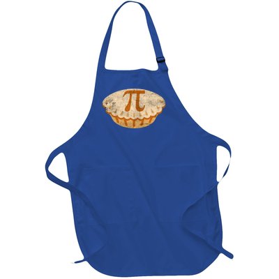 Cool Math Symbol Apple Pie Pi Day Design Meaningful Gift Full-Length Apron With Pockets