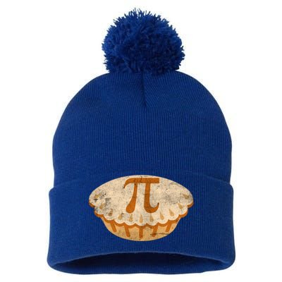 Cool Math Symbol Apple Pie Pi Day Design Meaningful Gift Pom Pom 12in Knit Beanie