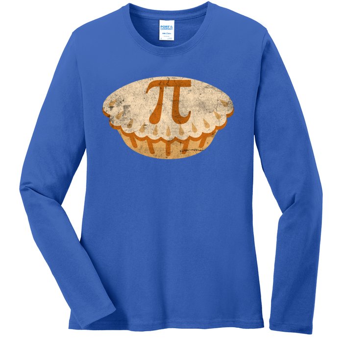 Cool Math Symbol Apple Pie Pi Day Design Meaningful Gift Ladies Long Sleeve Shirt