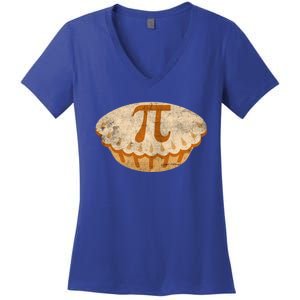 Cool Math Symbol Apple Pie Pi Day Design Meaningful Gift Women's V-Neck T-Shirt