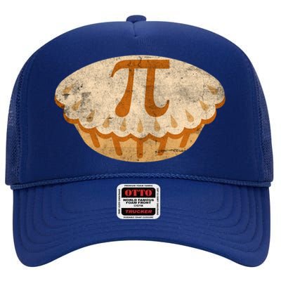 Cool Math Symbol Apple Pie Pi Day Design Meaningful Gift High Crown Mesh Back Trucker Hat