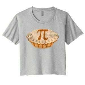 Cool Math Symbol Apple Pie Pi Day Design Meaningful Gift Women's Crop Top Tee