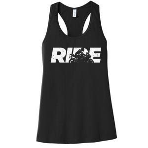 Cool Motorcycle Sport Ride Motorcycle Rider Gift Women's Racerback Tank