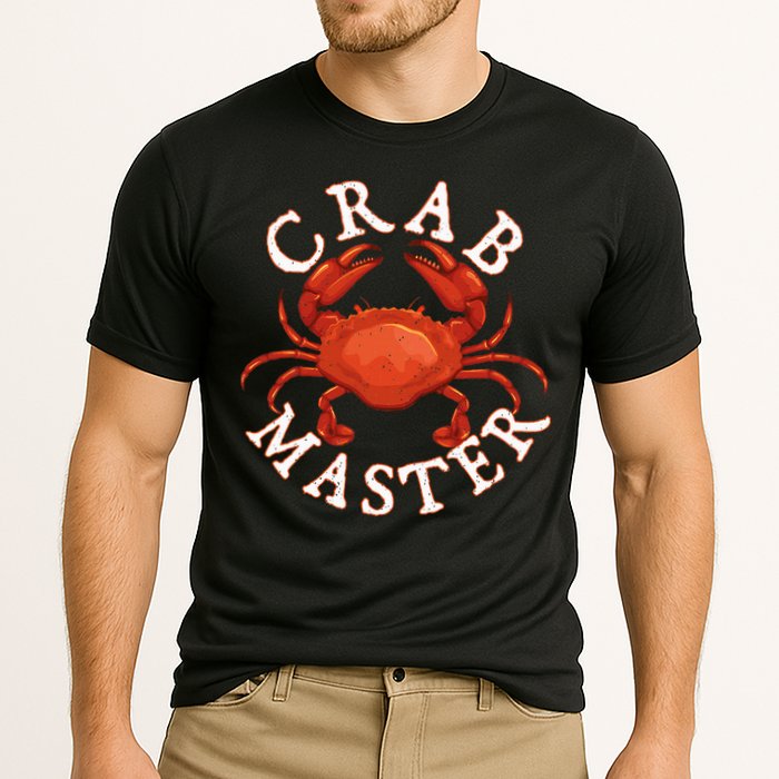 Crab Master Seafood Crustacean Sea Lover Hunting Crabbing Cooling Performance Crew T-Shirt