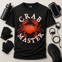 Crab Master Seafood Crustacean Sea Lover Hunting Crabbing Cooling Performance Crew T-Shirt