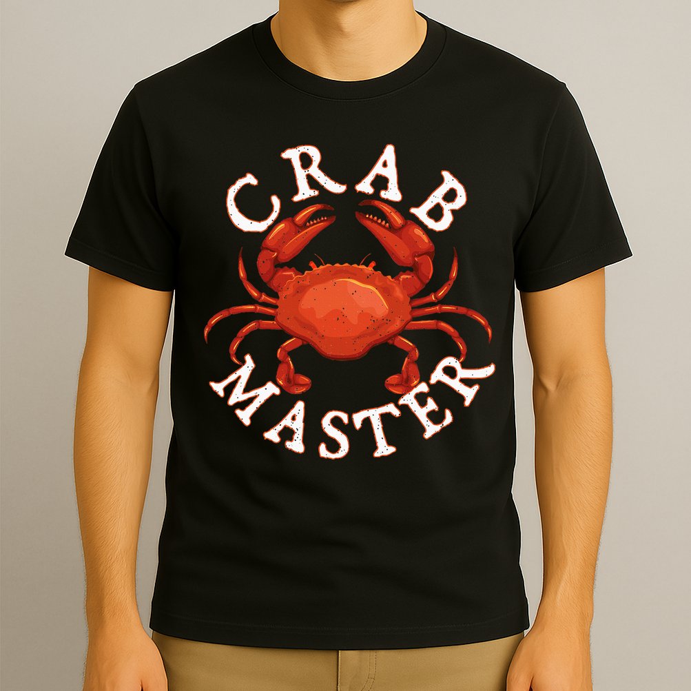 Crab Master Seafood Crustacean Sea Lover Hunting Crabbing T-Shirt