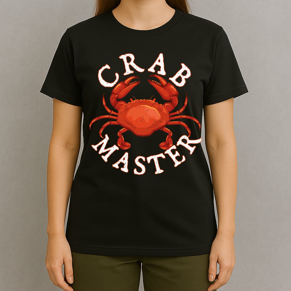 Crab Master Seafood Crustacean Sea Lover Hunting Crabbing T-Shirt