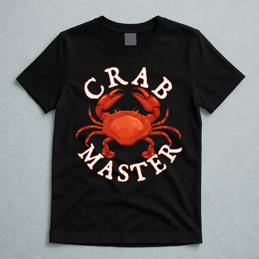 Crab Master Seafood Crustacean Sea Lover Hunting Crabbing T-Shirt