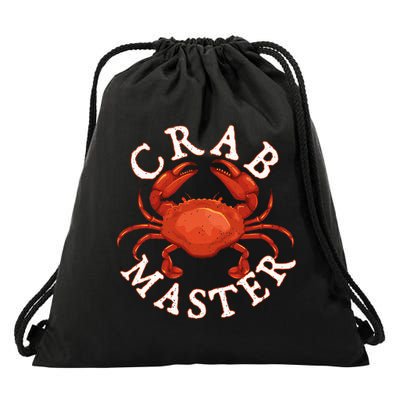 Crab Master Seafood Crustacean Sea Lover Hunting Crabbing Drawstring Bag