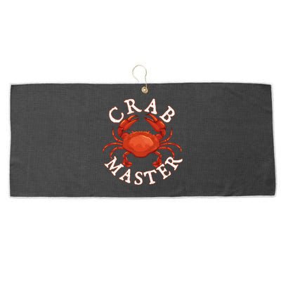 Crab Master Seafood Crustacean Sea Lover Hunting Crabbing Large Microfiber Waffle Golf Towel