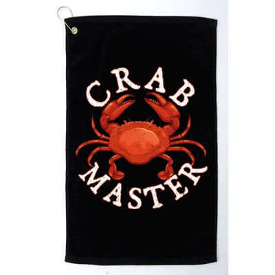 Crab Master Seafood Crustacean Sea Lover Hunting Crabbing Platinum Collection Golf Towel