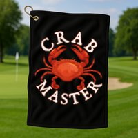 Crab Master Seafood Crustacean Sea Lover Hunting Crabbing Golf Towel