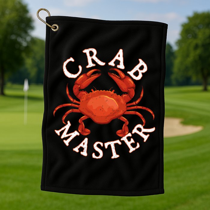 Crab Master Seafood Crustacean Sea Lover Hunting Crabbing Golf Towel