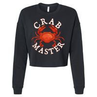 Crab Master Seafood Crustacean Sea Lover Hunting Crabbing Cropped Pullover Crew