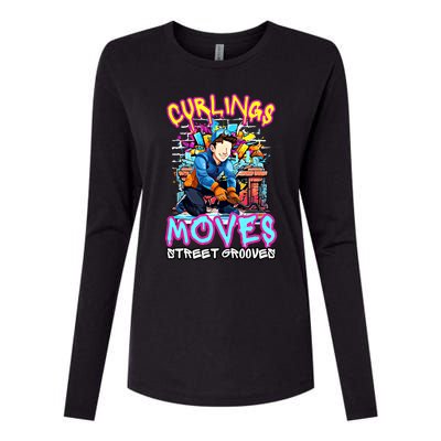 Curlings Moves Street Grooves Curling Meaningful Gift Funny Curling Funny Gift Womens Cotton Relaxed Long Sleeve T-Shirt