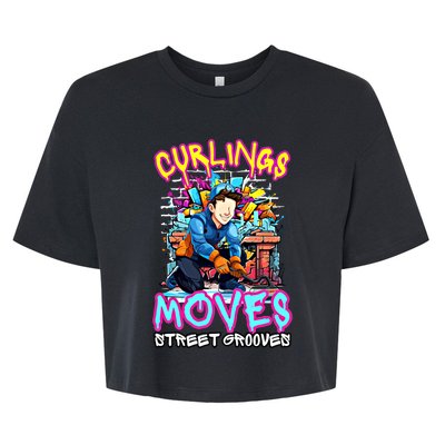 Curlings Moves Street Grooves Curling Meaningful Gift Funny Curling Funny Gift Bella+Canvas Jersey Crop Tee