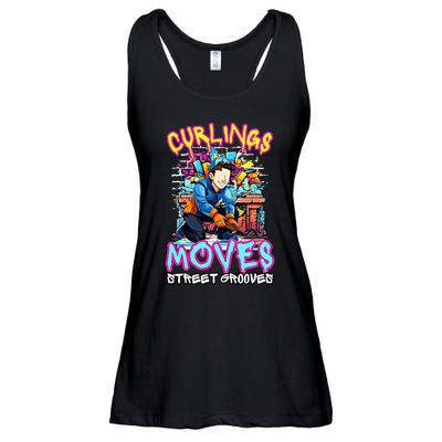 Curlings Moves Street Grooves Curling Meaningful Gift Funny Curling Funny Gift Ladies Essential Flowy Tank