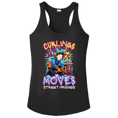 Curlings Moves Street Grooves Curling Meaningful Gift Funny Curling Funny Gift Ladies PosiCharge Competitor Racerback Tank