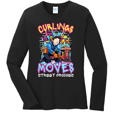 Curlings Moves Street Grooves Curling Meaningful Gift Funny Curling Funny Gift Ladies Long Sleeve Shirt