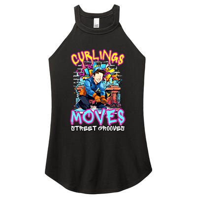 Curlings Moves Street Grooves Curling Meaningful Gift Funny Curling Funny Gift Women's Perfect Tri Rocker Tank