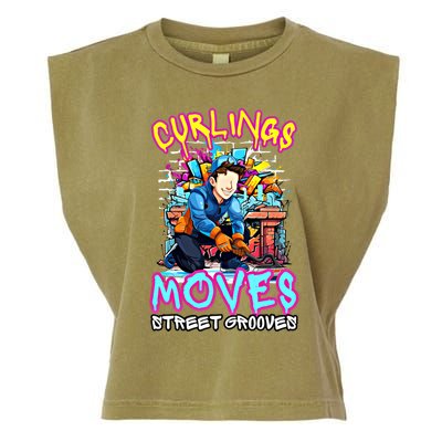 Curlings Moves Street Grooves Curling Meaningful Gift Funny Curling Funny Gift Garment-Dyed Women's Muscle Tee