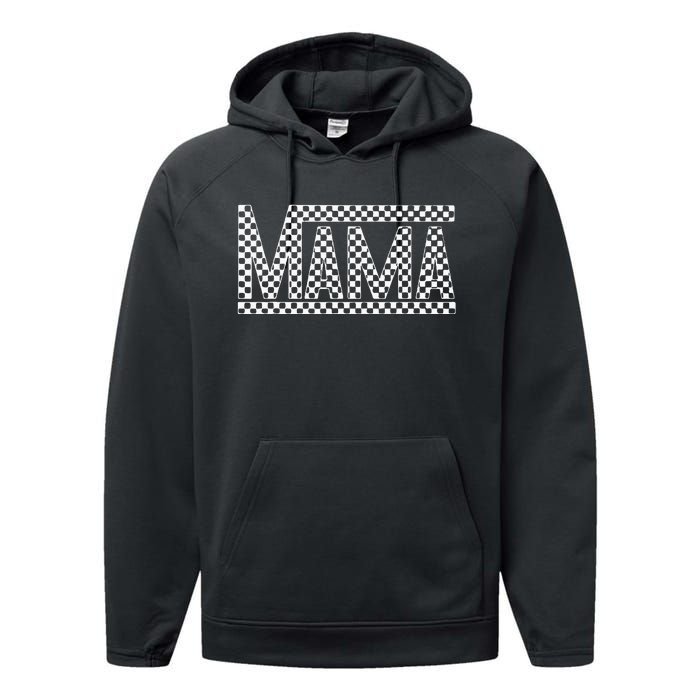 Checkered Mama Shirts Performance Fleece Hoodie