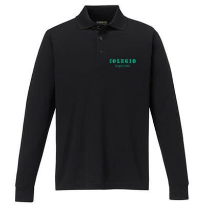 Colegial Mayaguez Sangre Verde Colegio Performance Long Sleeve Polo