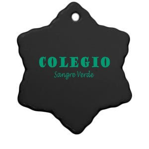 Colegial Mayaguez Sangre Verde Colegio Ceramic Star Ornament