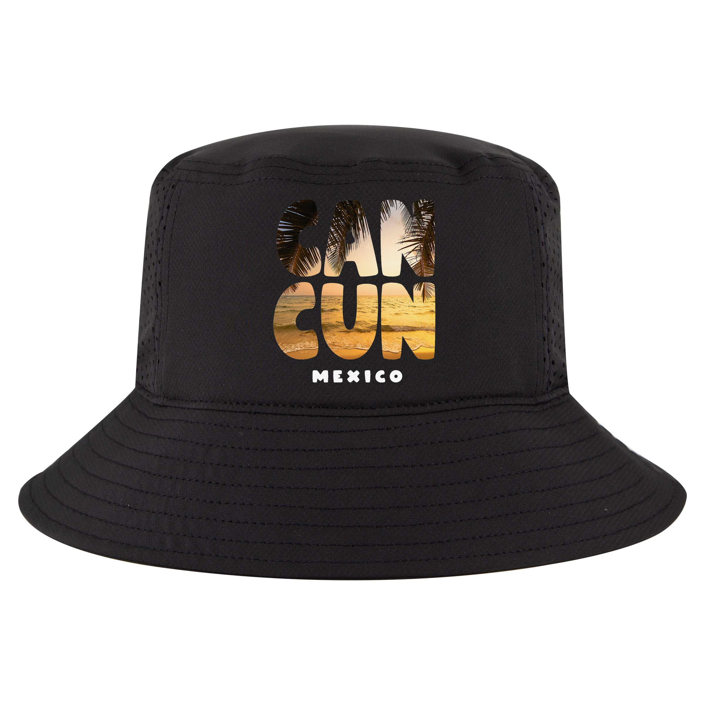 Cancun Mexico Souvenir Sunset Summer Vacation Cool Comfort Performance Bucket Hat