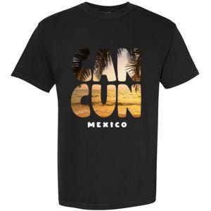 Cancun Mexico Souvenir Sunset Summer Vacation Garment-Dyed Heavyweight T-Shirt