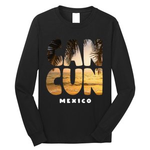 Cancun Mexico Souvenir Sunset Summer Vacation Long Sleeve Shirt