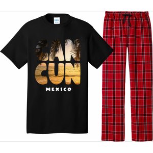 Cancun Mexico Souvenir Sunset Summer Vacation Pajama Set