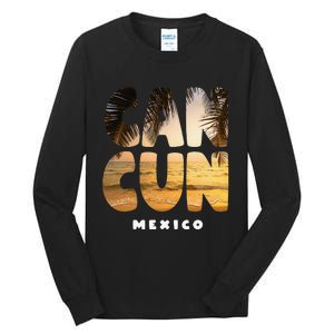 Cancun Mexico Souvenir Sunset Summer Vacation Tall Long Sleeve T-Shirt