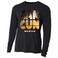 Cancun Mexico Souvenir Sunset Summer Vacation Cooling Performance Long Sleeve Crew