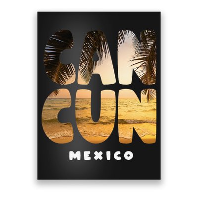 Cancun Mexico Souvenir Sunset Summer Vacation Poster