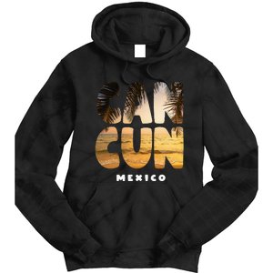 Cancun Mexico Souvenir Sunset Summer Vacation Tie Dye Hoodie