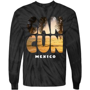 Cancun Mexico Souvenir Sunset Summer Vacation Tie-Dye Long Sleeve Shirt