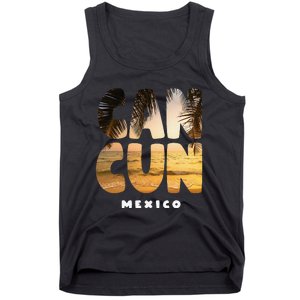 Cancun Mexico Souvenir Sunset Summer Vacation Tank Top