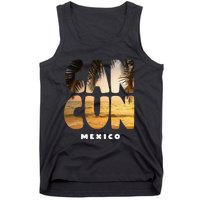 Cancun Mexico Souvenir Sunset Summer Vacation Tank Top