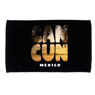 Cancun Mexico Souvenir Sunset Summer Vacation Microfiber Hand Towel