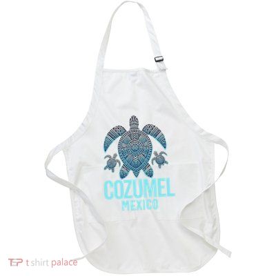 Cozumel Mexico Souvenir Vacation Travel Men Women Reminder Full-Length Apron With Pockets