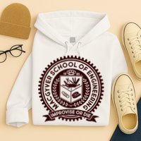 Cool MacGyver School Of Engineering Improvise Or Die EST 1985 Emblem Hoodie
