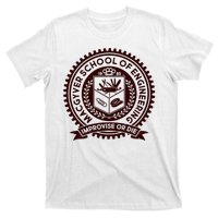 Cool MacGyver School Of Engineering Improvise Or Die EST 1985 Emblem T-Shirt