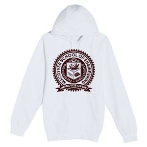 Cool MacGyver School Of Engineering Improvise Or Die EST 1985 Emblem Premium Pullover Hoodie