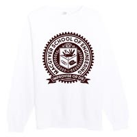 Cool MacGyver School Of Engineering Improvise Or Die EST 1985 Emblem Premium Crewneck Sweatshirt