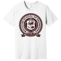 Cool MacGyver School Of Engineering Improvise Or Die EST 1985 Emblem Premium T-Shirt