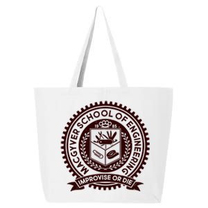 Cool MacGyver School Of Engineering Improvise Or Die EST 1985 Emblem 25L Jumbo Tote