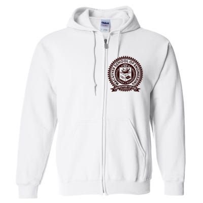 Cool MacGyver School Of Engineering Improvise Or Die EST 1985 Emblem Full Zip Hoodie