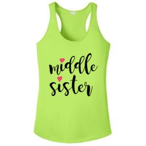 Cute Middle Sister Gift Lucky To Have Big Sis And Lil' Sister Cool Gift Ladies PosiCharge Competitor Racerback Tank