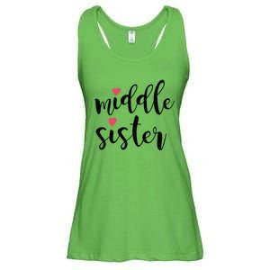 Cute Middle Sister Gift Lucky To Have Big Sis And Lil' Sister Cool Gift Ladies Essential Flowy Tank